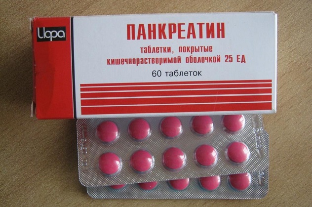 Таблетки Панкреатин в упаковке