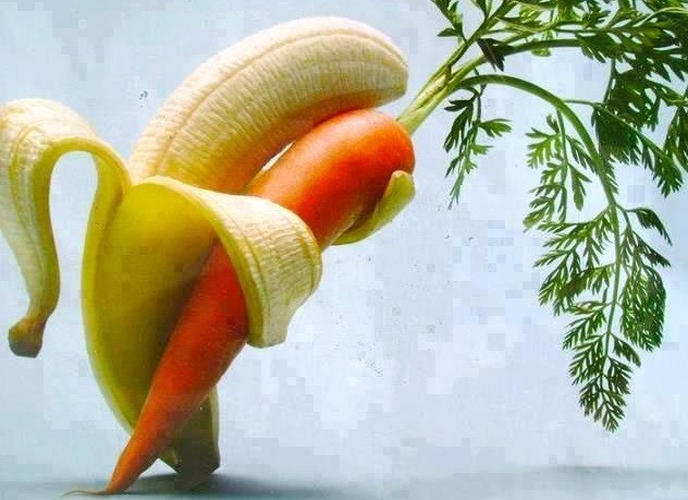Банан и морковь